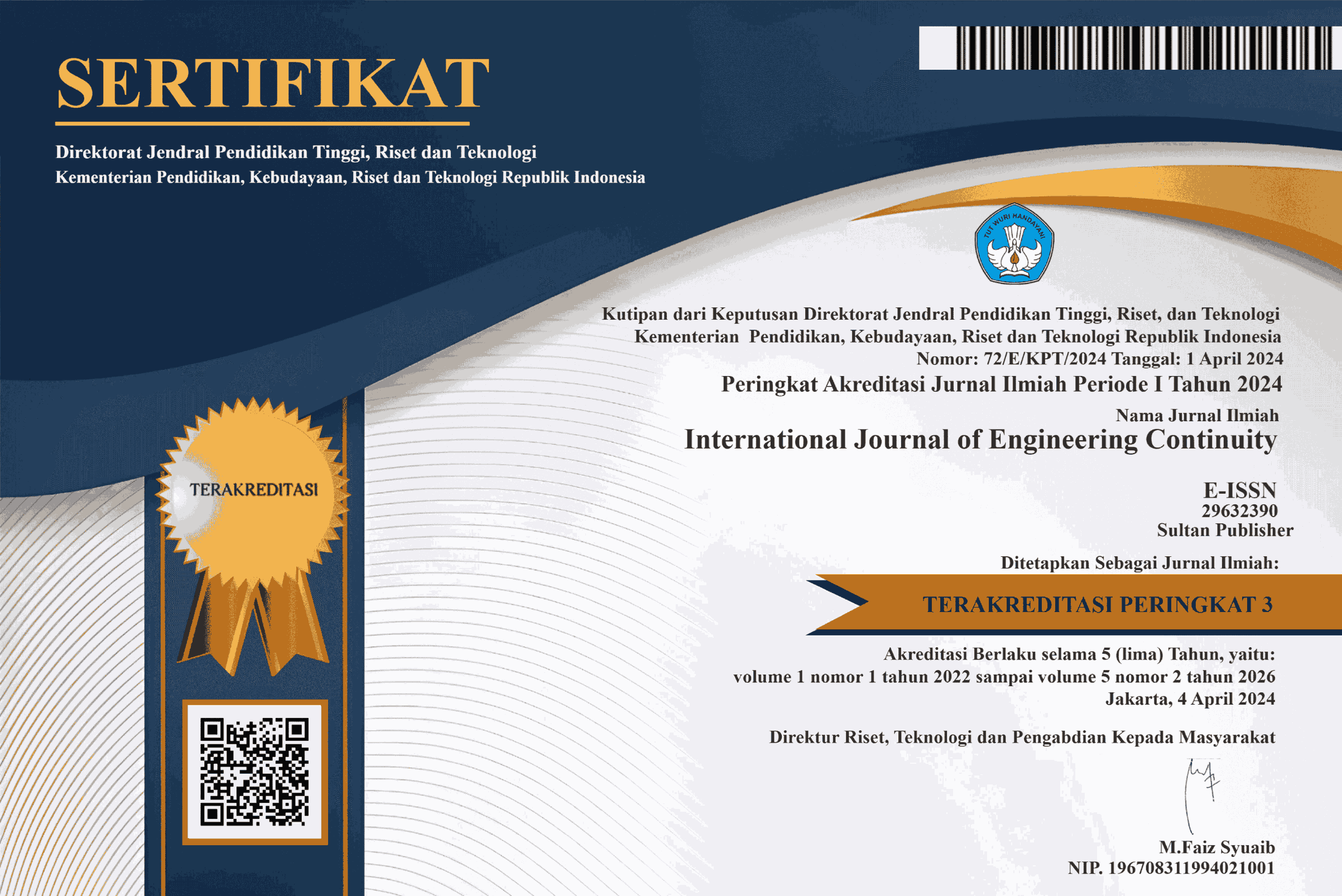 IJEC SINTA 3 Accreditation